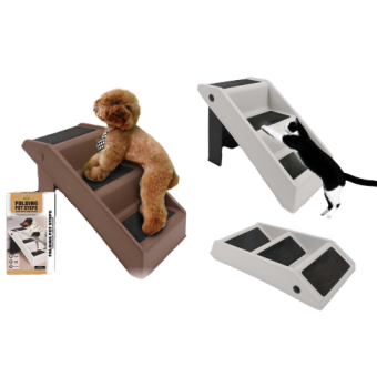 Fashionable Double Color Optional Plastic Pet Dog Steps Stairs Dog Bed Ramp