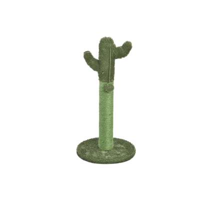 Factory Wholesale Simple Cat Climbing Toy Pet Cactus Cat Tree Sisal Scratcher Post with Ball Toy